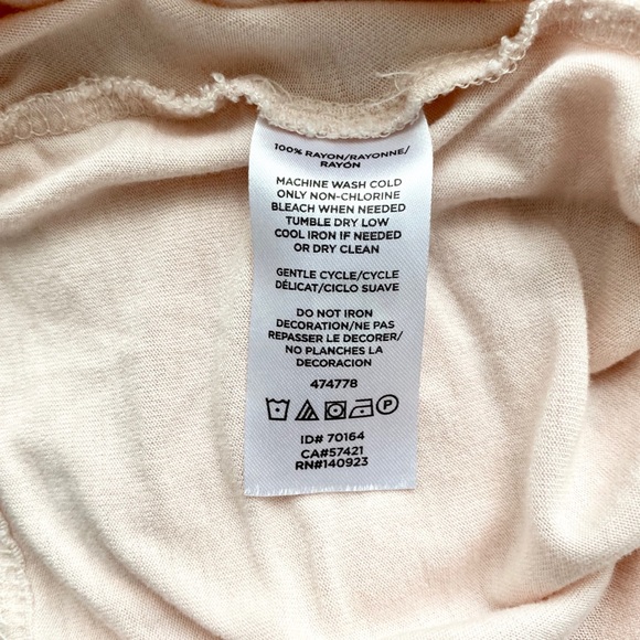 Loft Short Flutter Sleeve Blush Pink Tee XS - Picture 7 of 7